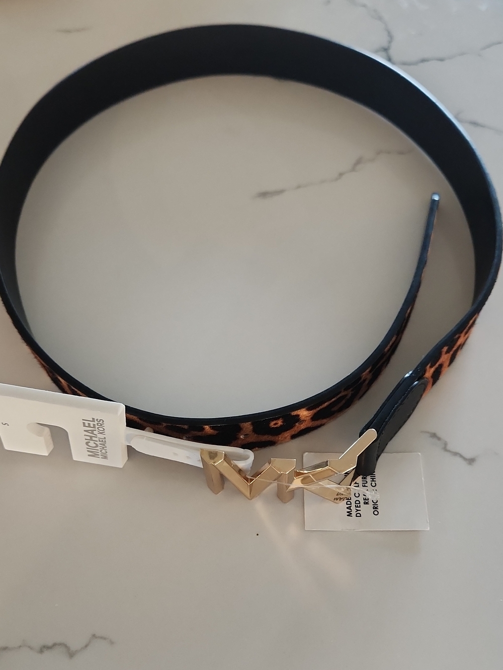 NEW Michael Kors Karli Calf Hair Belt